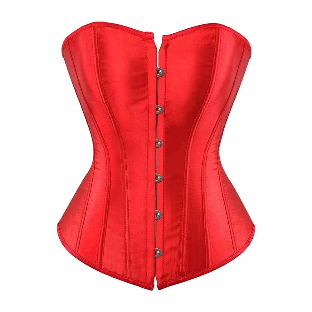 Women's Bustier Corset Top Sexy Lingerie Sets Satin Waist Cincher Body Shaper Bustier