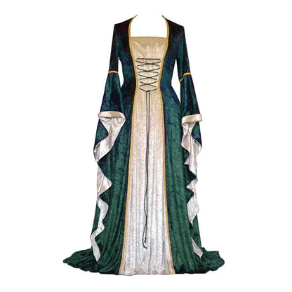 Medieval Court Long Dress Halloween Cosplay Costume 1834