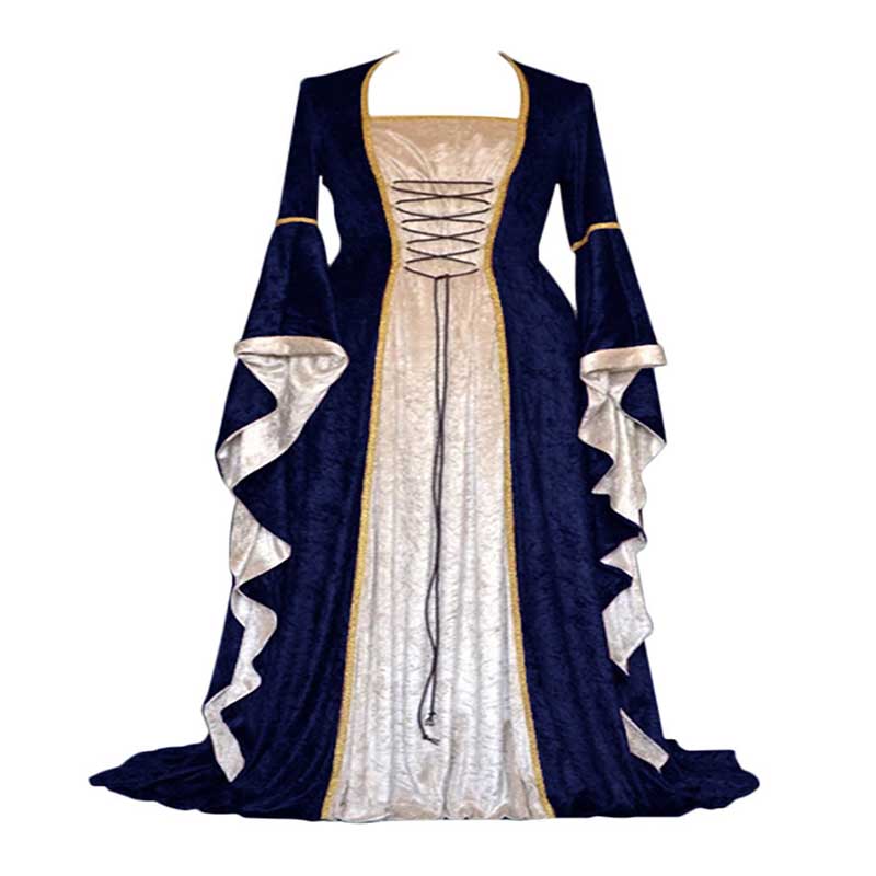 Medieval Court Long Dress Halloween Cosplay Costume 1834