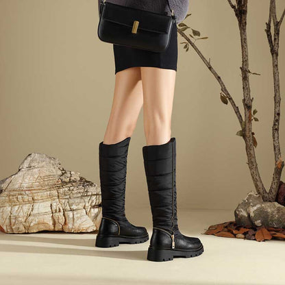 Winter Boots Women Plush Lined Snow Boots Waterproof Down Cotton Boots