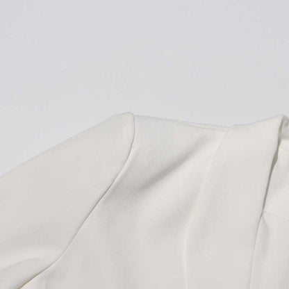 Women's Flower Embellished V-Neck Crop Top Blazer Wedding Coat