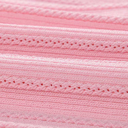 Women Knit Cardigan V-Neckline Cropped Top Short Sleeve Knitted Slim Coat