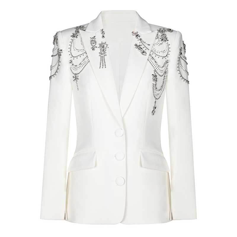 Women's Beaded Blazer Evening Coat