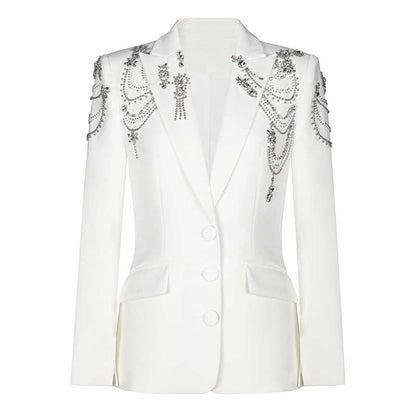 Women's Beaded Blazer Evening Coat