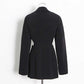 Women's One Button Blazer Cut Out Sides Mid-Length Coat