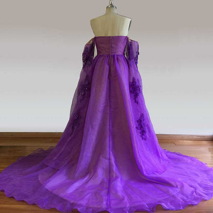 Women Tulle Robe for Maternity Dress Puffy Gown Off-The-Shoulder Prom