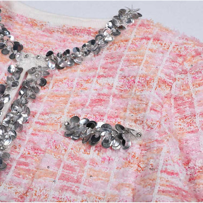 Women Wool Knitted Cardigan Jacket + Mini Skirt Two Pieces Skirt Suit