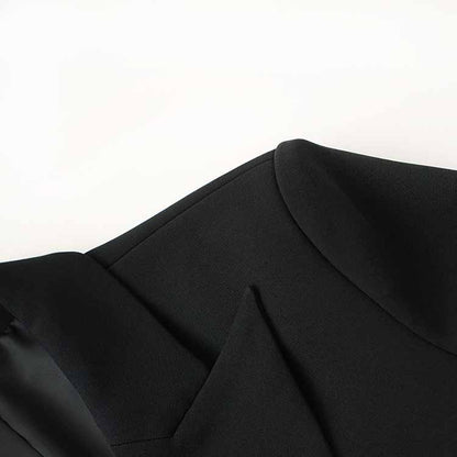 Double Breasted Blazer with Gold Buttons – Elegant Structured Blazer for Women