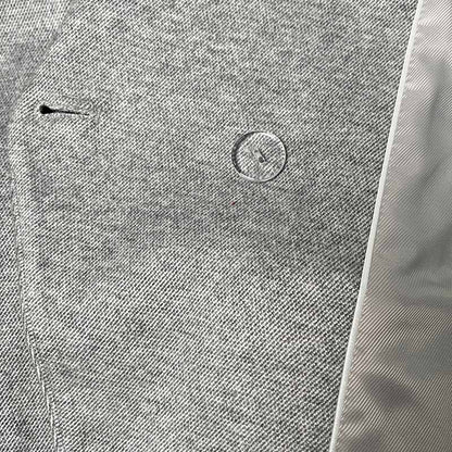 Grey Double Breasted Blazer with Gold Buttons – Chic & Polished Looks