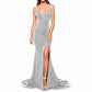 Women's Prom Dress Bridesmaid Dress Long High Slit Mermaid Formal Evening Gown for Wedding
