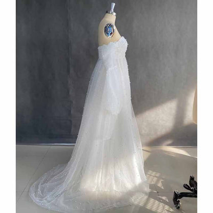 Tulle Dresses Puffy Off Shoulder Bridal Lingerie Pregnancy Gowns