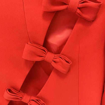 Women Hollow out Bowknot Mini Dress Hot Pink / Black , Formal Dress, Wedding Dress