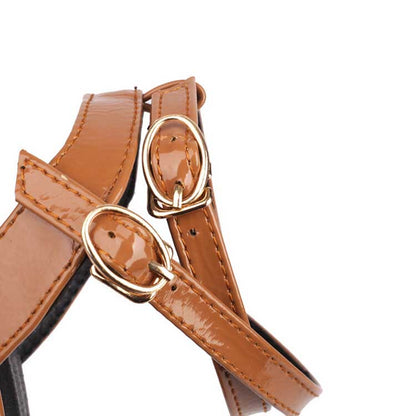 Women's Chunky Heel Sandals Square Toe Platform Dress Heels