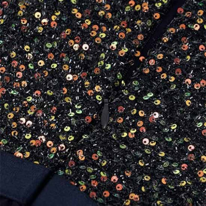 Sleeveless A Line Bridesmaid Dress Sequined High Waisted Maxi Dress