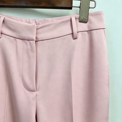 Dusty Pink Floral Pant Suit | Women's 2 Piece Blazer & Trouser Set