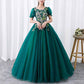 Dark Green Princess Ball Gown Quinceanera Prom Dress Birthday Party Gowns