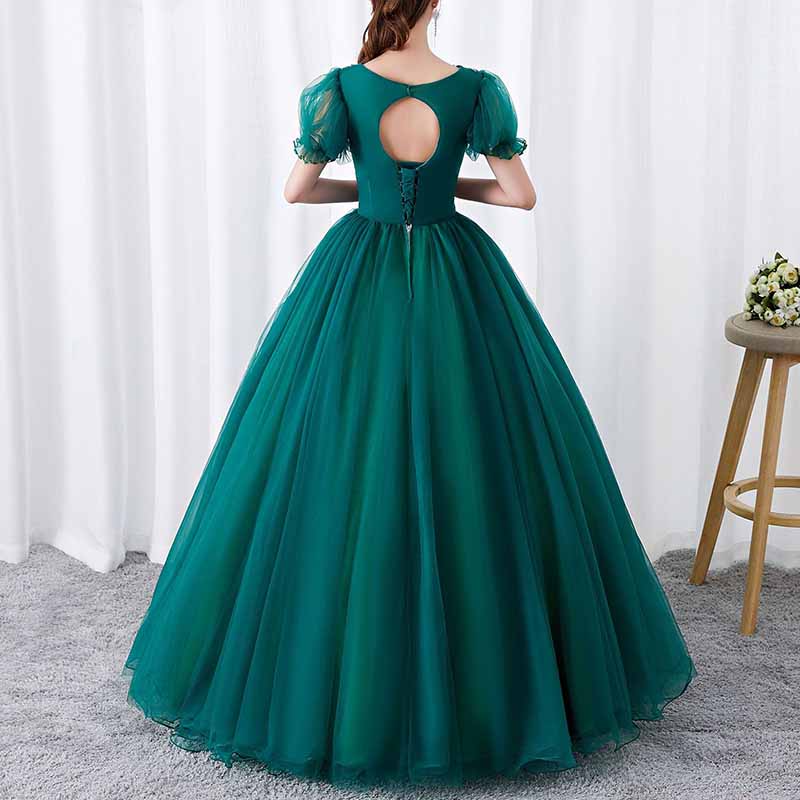 Dark Green Princess Ball Gown Quinceanera Prom Dress Birthday Party Gowns