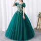 Dark Green Princess Ball Gown Quinceanera Prom Dress Birthday Party Gowns