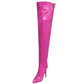 Women's Over The Knee Boots Pointed Toe Zipper Heels Sexy Long Boots