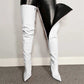 Women's Over The Knee Boots Pointed Toe Zipper Heels Sexy Long Boots