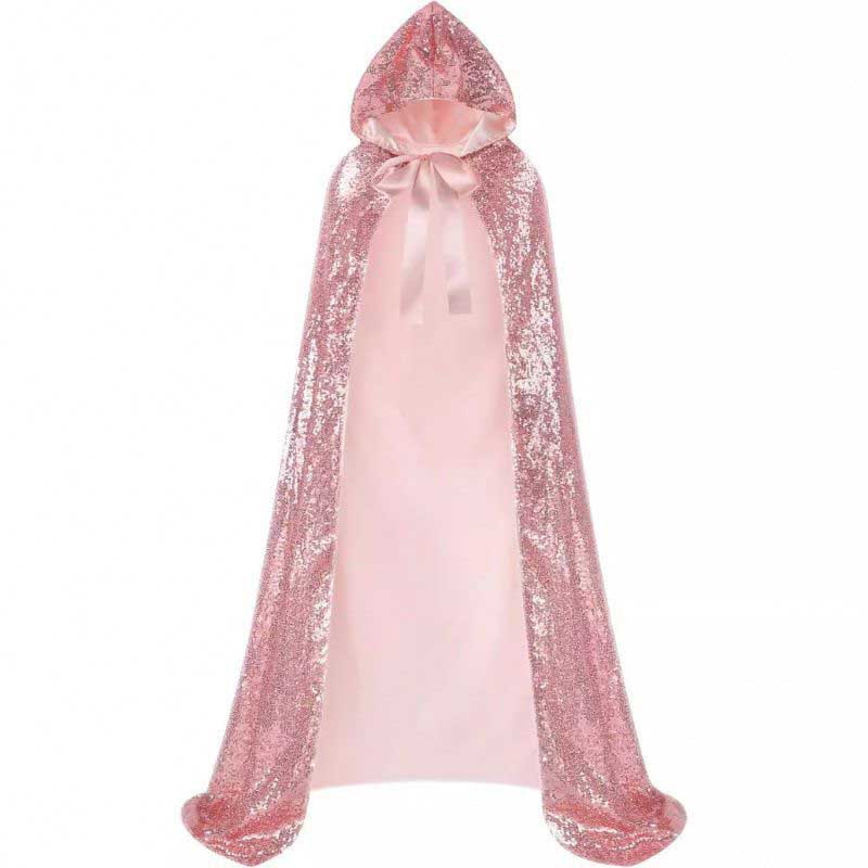 S&DCo. Pink Medieval Dress with a Fairy Tale Cosplay Costume Cape for Enchanting Looks