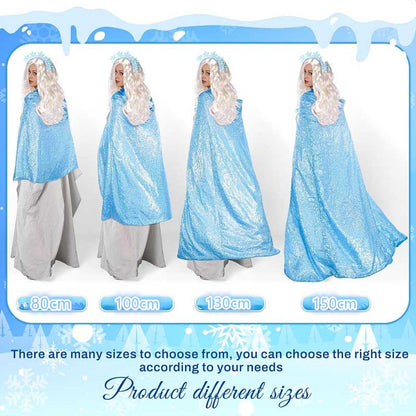 S&DCo. Medieval Dress with blue fairy tale cosplay costume cape in various sizes for enchanting outfits