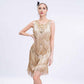 1920s Flapper Dress Fringe Dress Sequins Beaded Dress