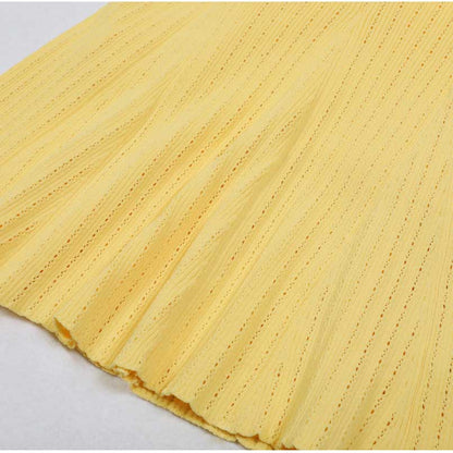 Flared Knit Mini Dress Short Sleeves