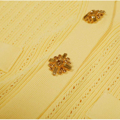 Flared Knit Mini Dress Short Sleeves