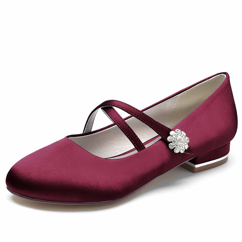Satin Formal Flats for bride comfortable event shoes wedding shoes