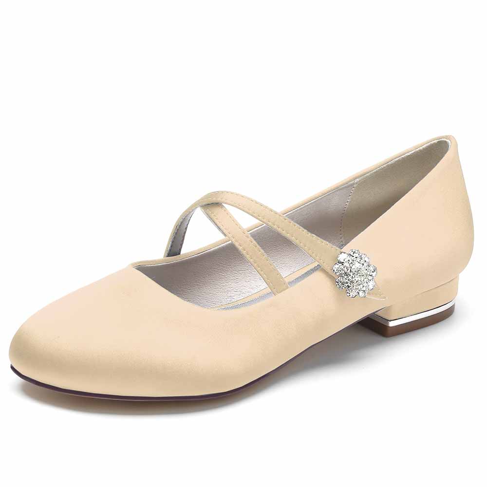 Satin Formal Flats for bride comfortable event shoes wedding shoes