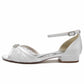 Ankle Strap Formal Flats Lace Open Toe Bridal Shoes