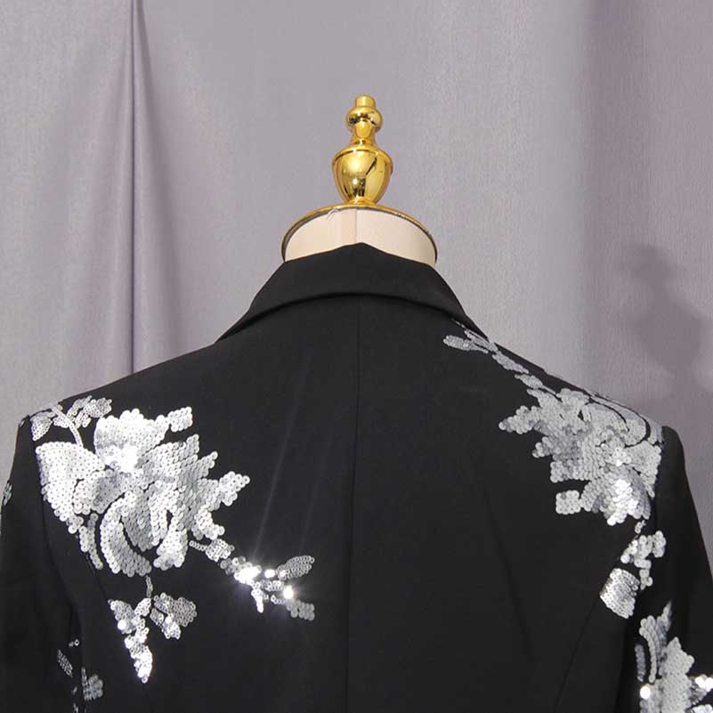 Elegant floral sequin crop top skirt set from SD Dresscode & Fashiontrends with a stylish back design