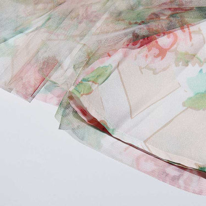 Womens Off The Shoulder Tulle Maxi Dress Chic Party Floral Event Dress