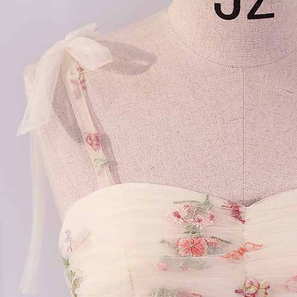 Vintage Sweetheart Embroidery Tulle Prom Dress Ball Gowns