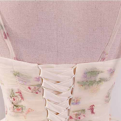 Vintage Sweetheart Embroidery Tulle Prom Dress Ball Gowns