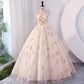 Vintage Sweetheart Embroidery Tulle Prom Dress Ball Gowns