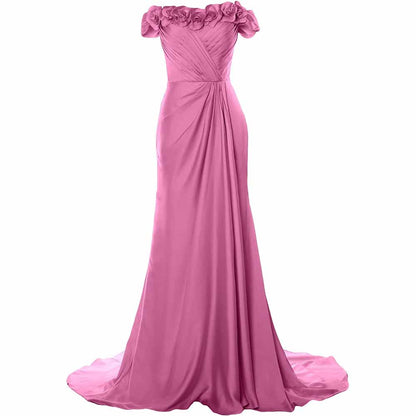 Women A-Line Formal Party Evening Gown Off Shoulder Long Prom Dress