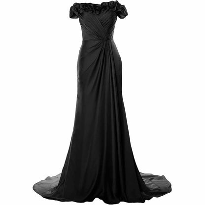 Women A-Line Formal Party Evening Gown Off Shoulder Long Prom Dress