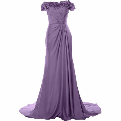 Women A-Line Formal Party Evening Gown Off Shoulder Long Prom Dress