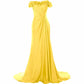 Women A-Line Formal Party Evening Gown Off Shoulder Long Prom Dress