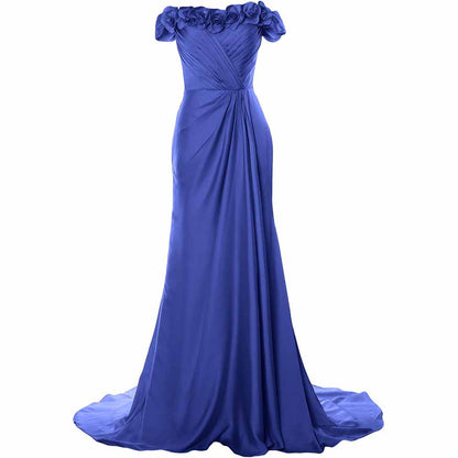 Women A-Line Formal Party Evening Gown Off Shoulder Long Prom Dress