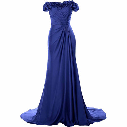Women A-Line Formal Party Evening Gown Off Shoulder Long Prom Dress
