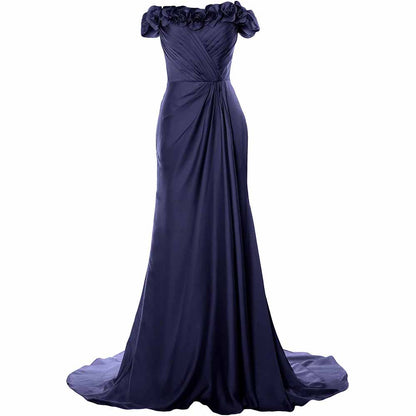 Women A-Line Formal Party Evening Gown Off Shoulder Long Prom Dress
