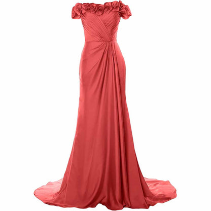 Women A-Line Formal Party Evening Gown Off Shoulder Long Prom Dress