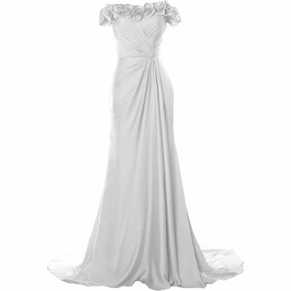 Women A-Line Formal Party Evening Gown Off Shoulder Long Prom Dress