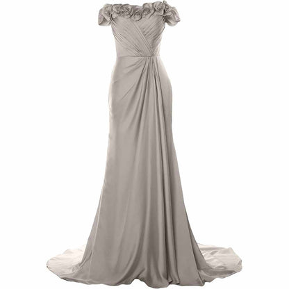Women A-Line Formal Party Evening Gown Off Shoulder Long Prom Dress