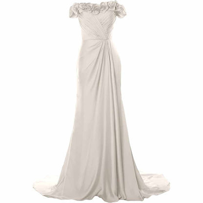 Women A-Line Formal Party Evening Gown Off Shoulder Long Prom Dress