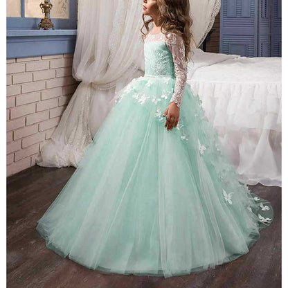 sd-hk Vintage Children Dresses For Wedding Party Formal Ball Gown