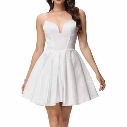 dresses for teens short Women's Satin Homecoming Dresses for Teens Short Prom Dresses with Poc – SD Dresscode & Fashiontrends